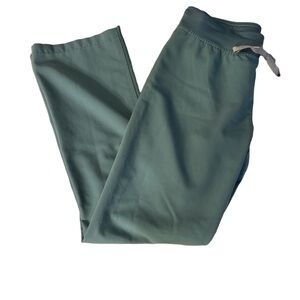 Figs Women's Livingston High-waisted Green Scrub Pants XSP